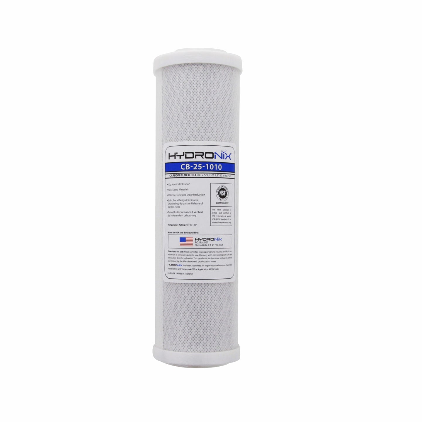 CB-25-1010 Hydronix Carbon Water Filter Replacement - Whole House Cartridges - 18.99 - DiscountFilterStore.com