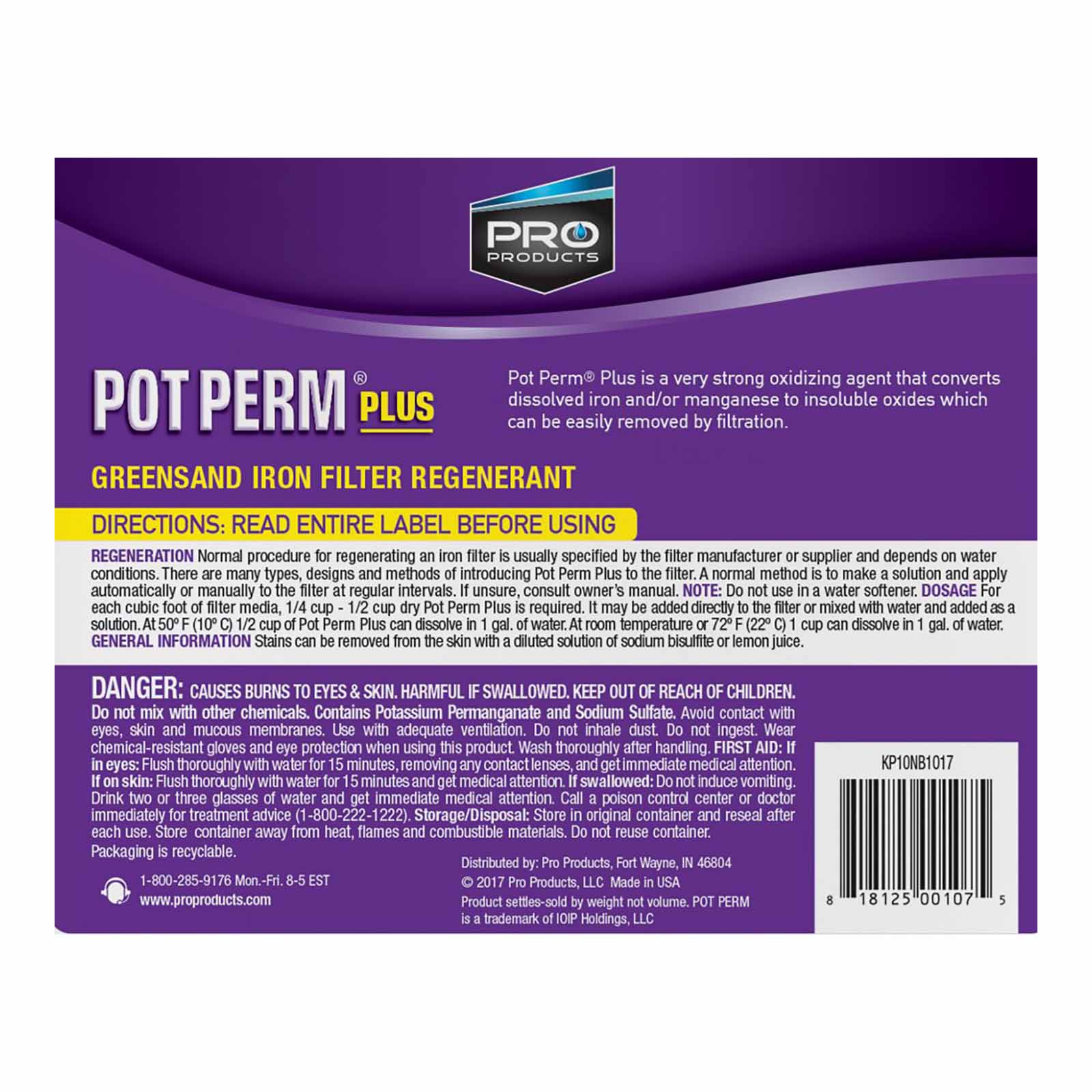 KP02N Pro Products Pot Perm Plus Greensand Iron Filter Regenerant - Parts and Accessories - 27.57 - DiscountFilterStore.com