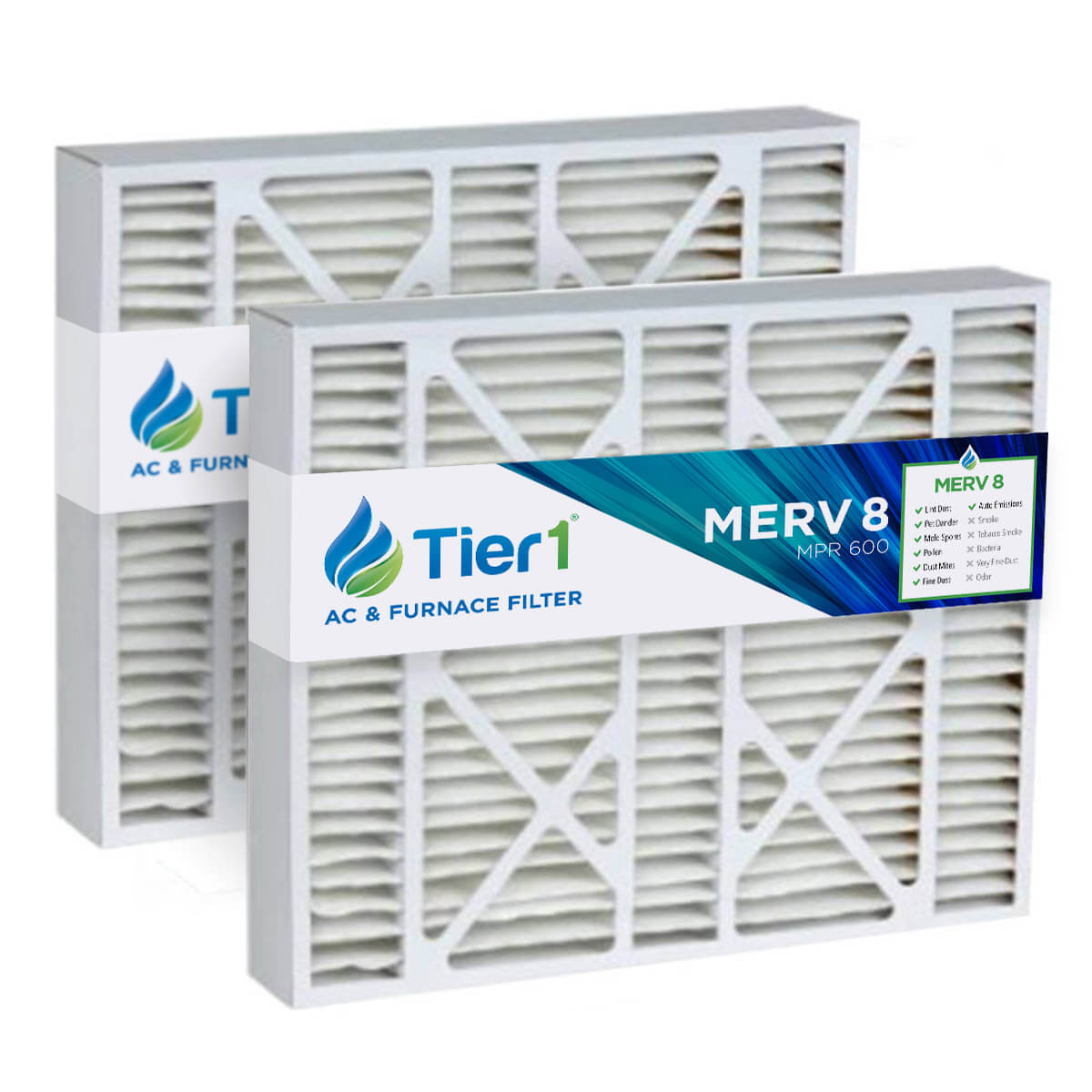 Tier1 brand replacement for Totaline - 20 x 25 x 5 - MERV 8 (2-Pack) - Air Filters - 71.23 - DiscountFilterStore.com