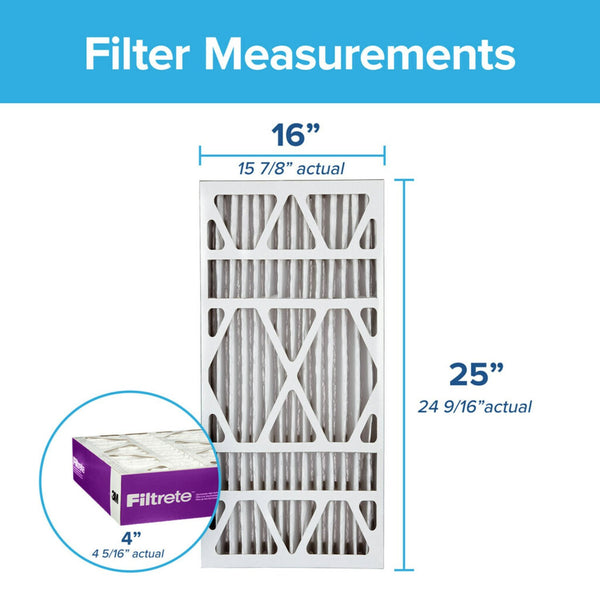 3M Filtrete 1550 Allergen Reduction Air Filters - 16x25x4 (4-Pack) - Air Filters - 153.21 - DiscountFilterStore.com