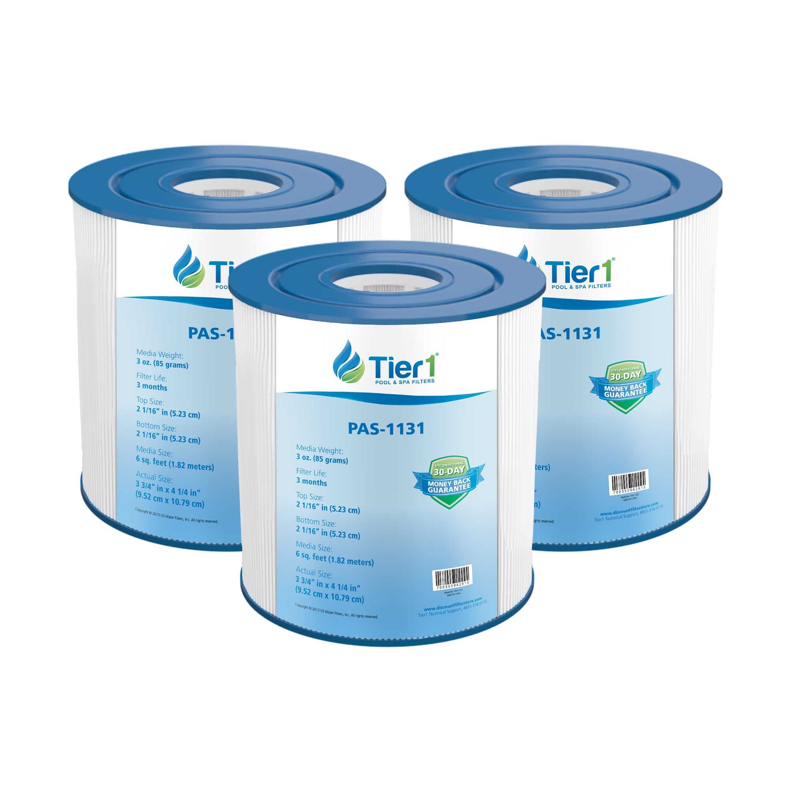 Tier1 Pool Filter for Size 1 (2-Pack) -Washable Trilobal Dirt-Lock Pleats - Pool and Spa Filters - 7.08 - DiscountFilterStore.com