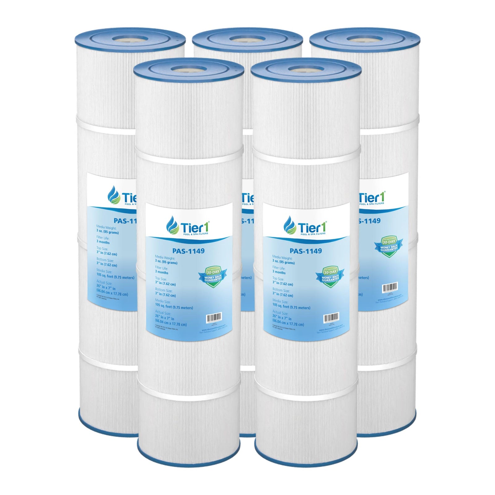 Tier1 Pool Filter for Clean & Clear Plus 420 -Washable Trilobal Dirt-Lock Pleats - Pool and Spa Filters - 38.25 - DiscountFilterStore.com