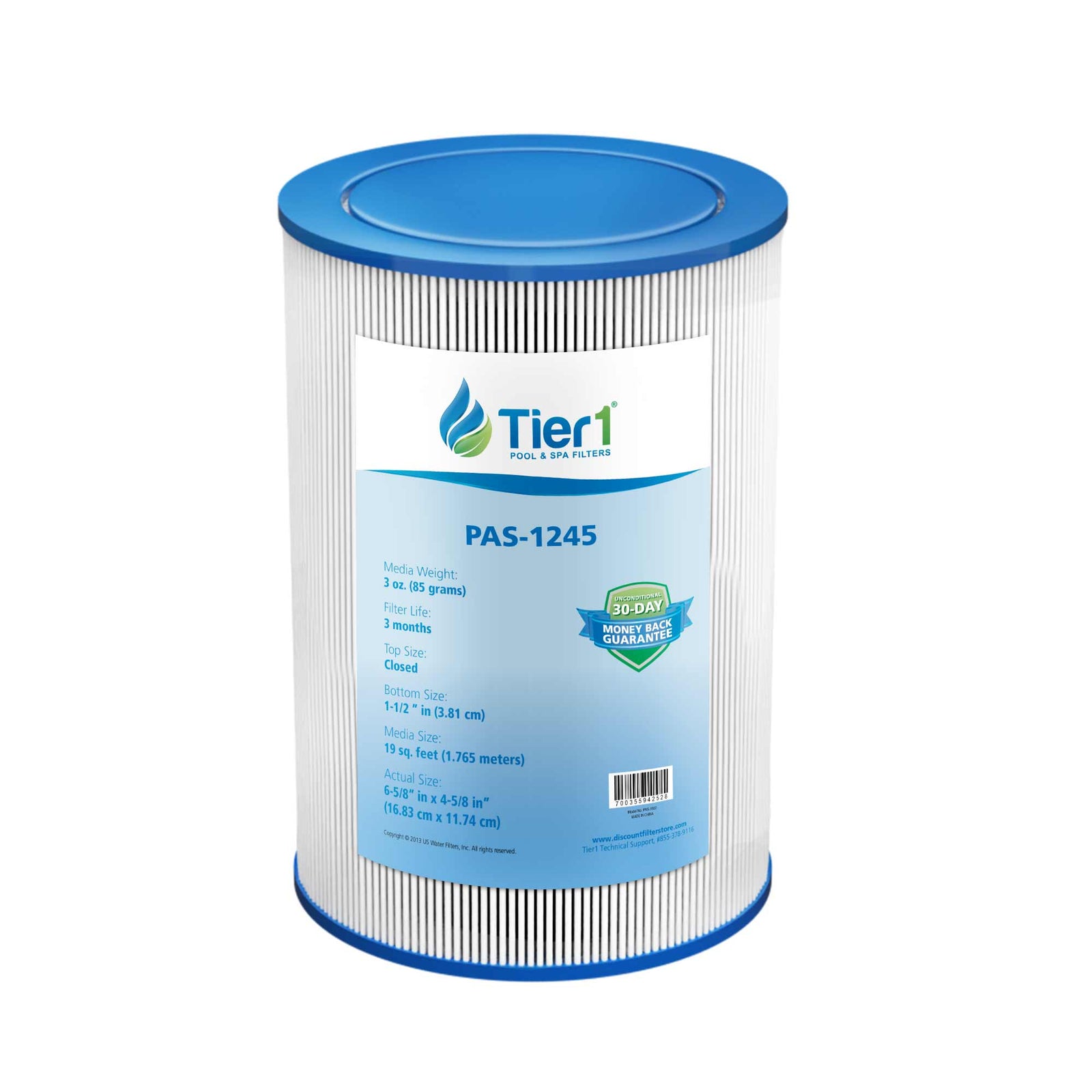 Tier1 Spa Filter for Freeflow Lagas FF-100 -Washable Trilobal Dirt-Lock Pleats - Pool and Spa Filters - 16.88 - DiscountFilterStore.com