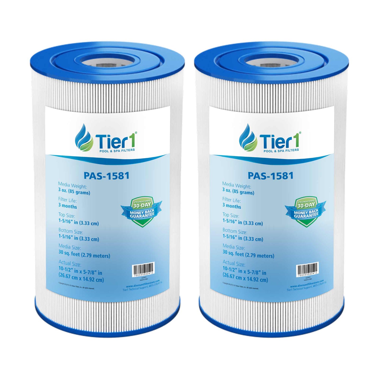Tier1 Pool Filter for Waterway Clearwater 30 -Washable Trilobal Dirt-Lock Pleats - Pool and Spa Filters - 16.28 - DiscountFilterStore.com