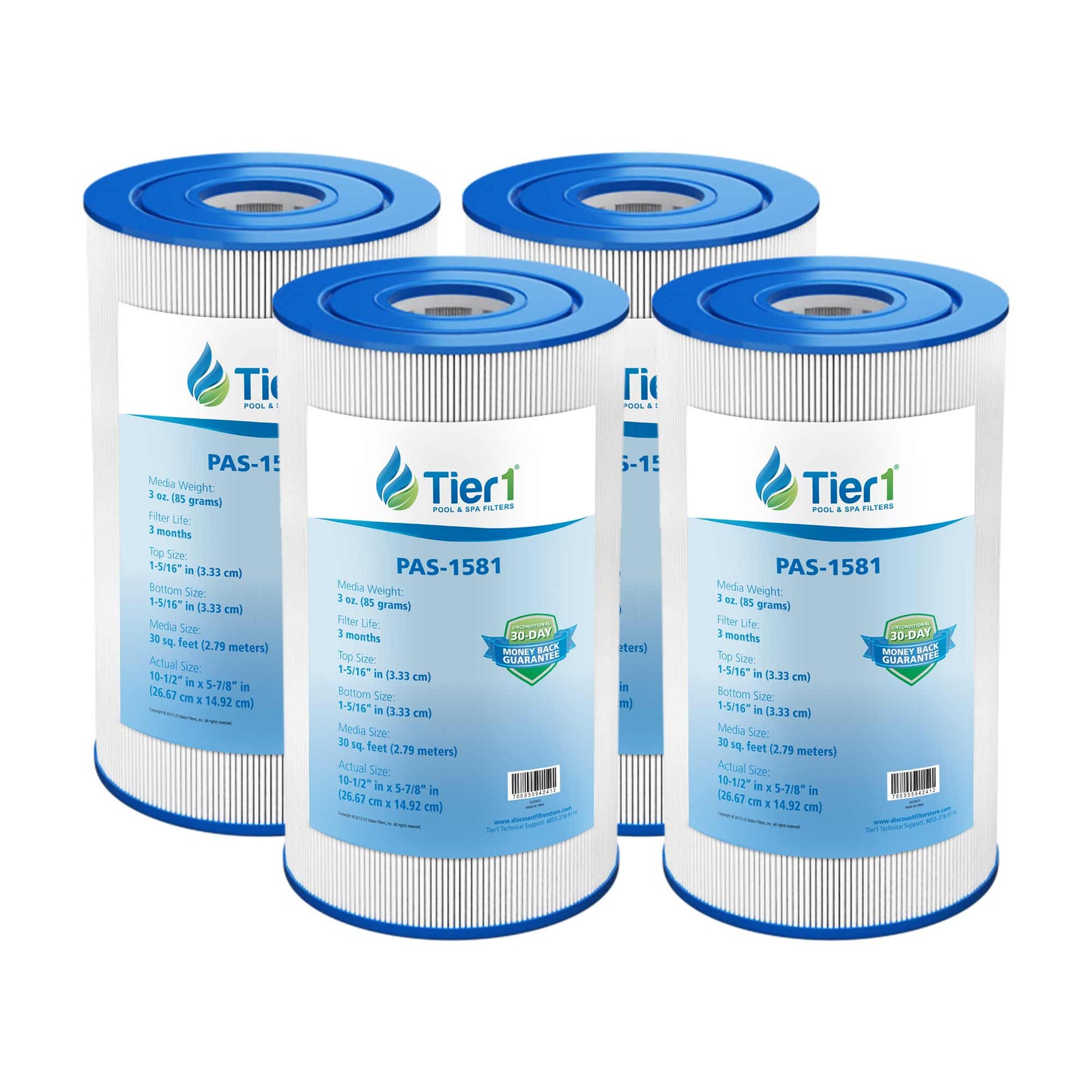 Tier1 Pool Filter for Waterway Clearwater 30 -Washable Trilobal Dirt-Lock Pleats - Pool and Spa Filters - 16.28 - DiscountFilterStore.com