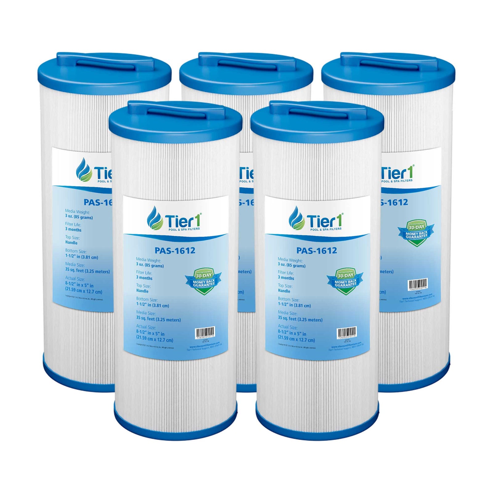 Tier1 Spa Filter for Waterway Teleweir 35 SF -Washable Trilobal Dirt-Lock Pleats - Pool and Spa Filters - 17.44 - DiscountFilterStore.com