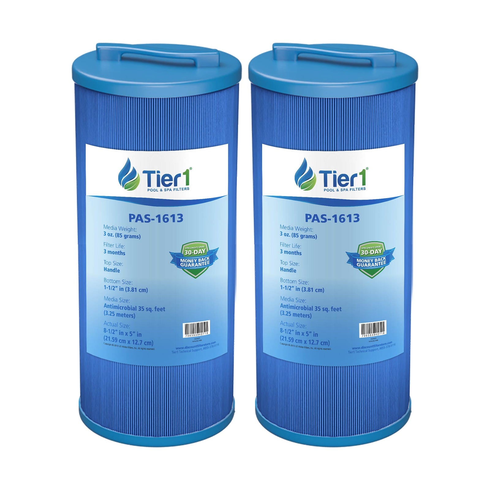 Tier1 Spa Filter for 817-4035 (Antimicrobial)-Washable Trilobal Dirt-Lock Pleats - Pool and Spa Filters - 19.42 - DiscountFilterStore.com