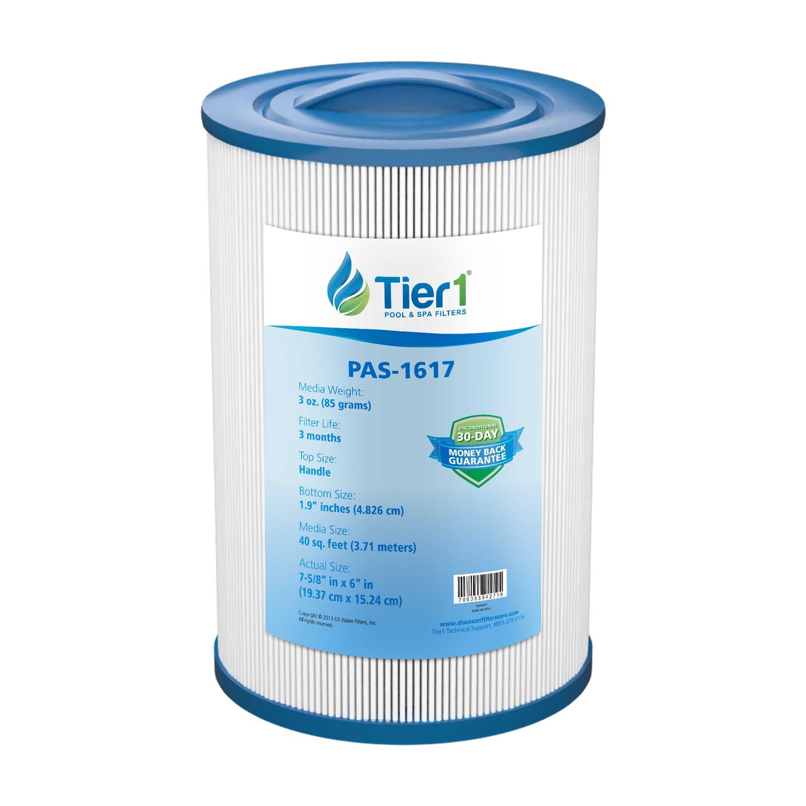 Tier1 Spa Filter for Waterway 817-0050 -Washable Trilobal Dirt-Lock Pleats - Pool and Spa Filters - 18.51 - DiscountFilterStore.com