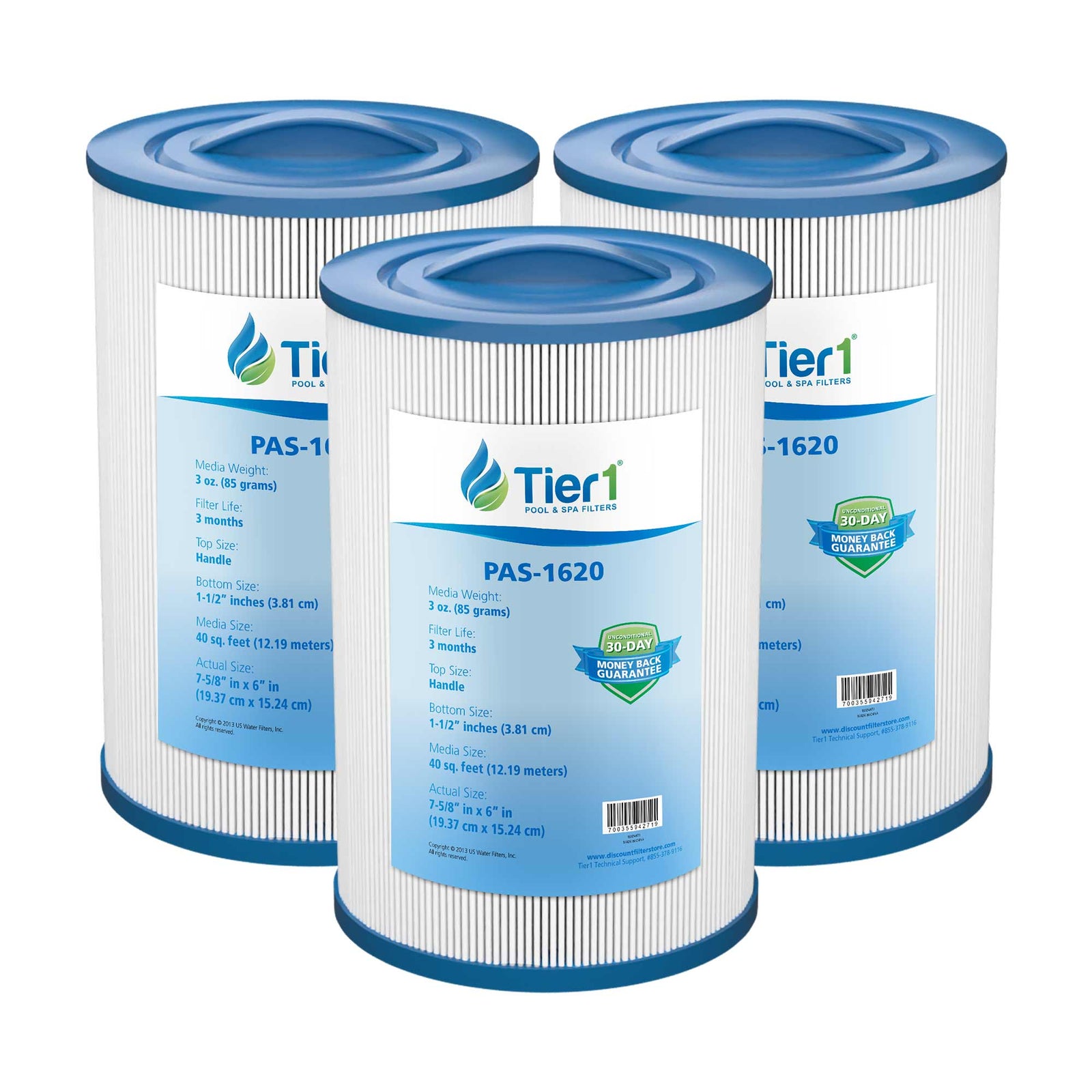 Tier1 Spa Filter for Waterway 817-0050 -Washable Trilobal Dirt-Lock Pleats - Pool and Spa Filters - 18.61 - DiscountFilterStore.com