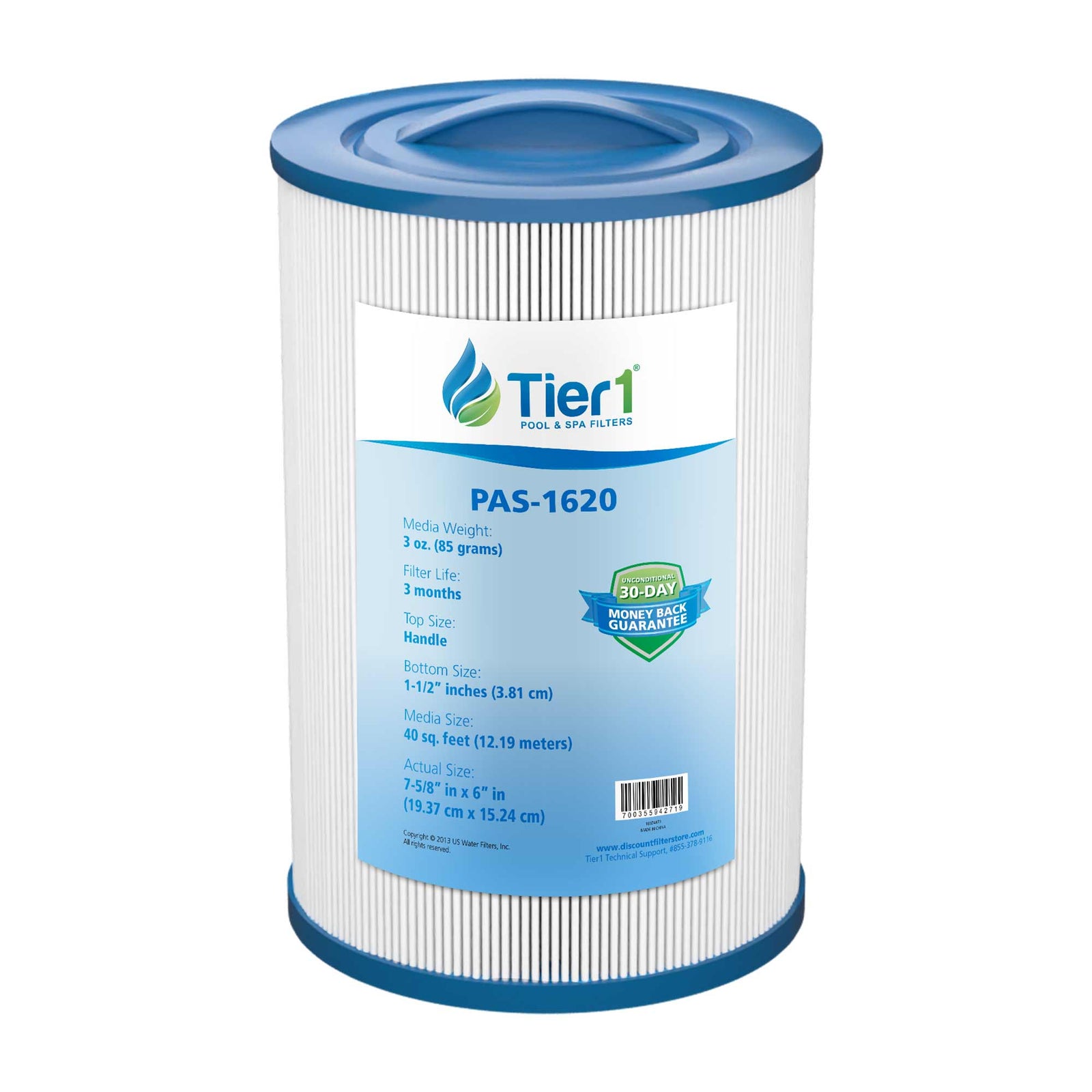 Tier1 Spa Filter for Waterway 817-0050 -Washable Trilobal Dirt-Lock Pleats - Pool and Spa Filters - 18.61 - DiscountFilterStore.com