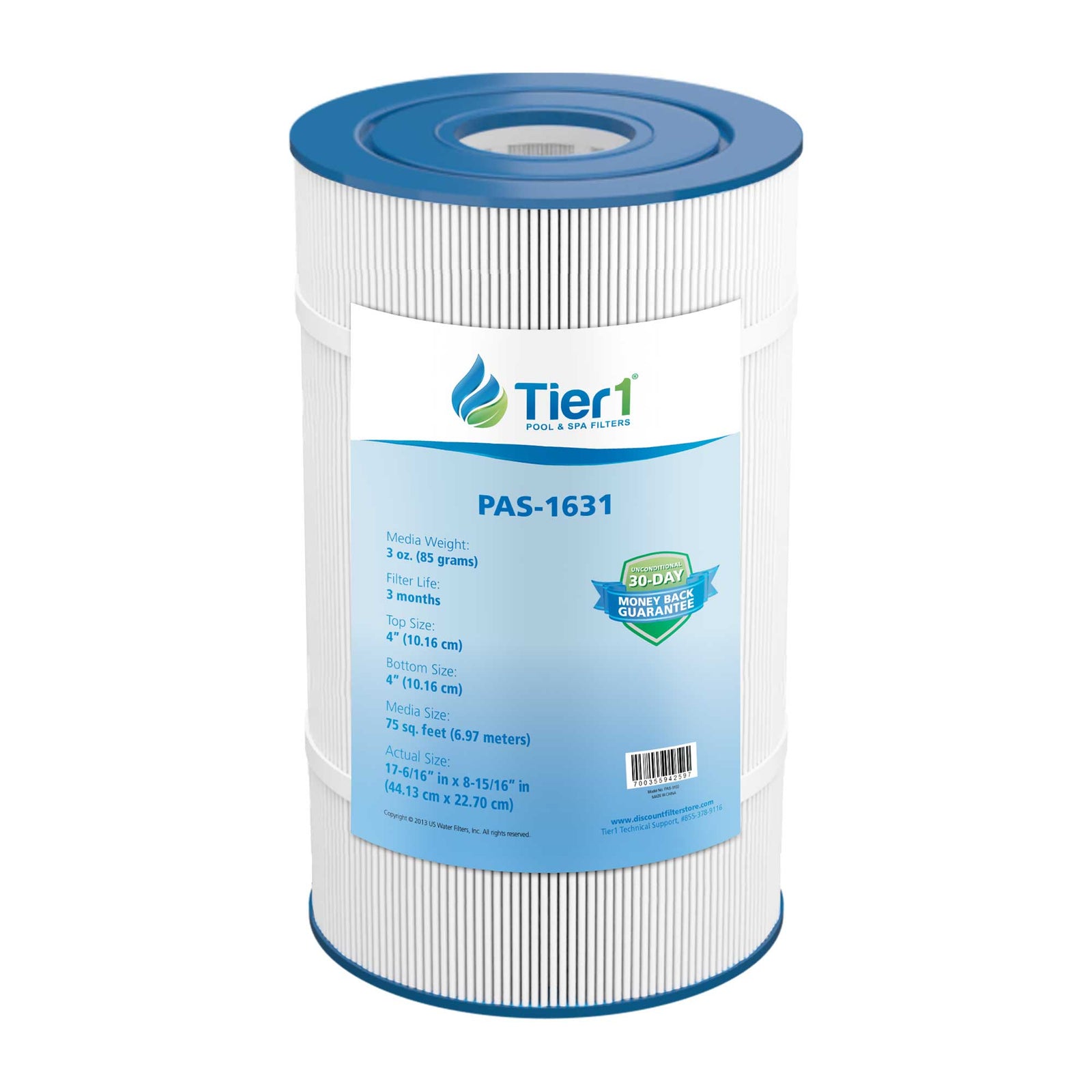 Tier1 Pool Filter for Waterway Clearwater II -Washable Trilobal Dirt-Lock Pleats - Pool and Spa Filters - 38.02 - DiscountFilterStore.com