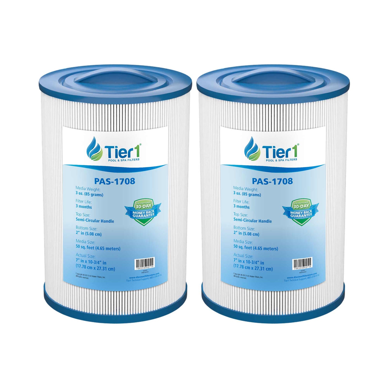 Tier1 Pool Filter for PLEATCO-PCD50 -Washable Trilobal Dirt-Lock Pleats - Pool and Spa Filters - 28.61 - DiscountFilterStore.com