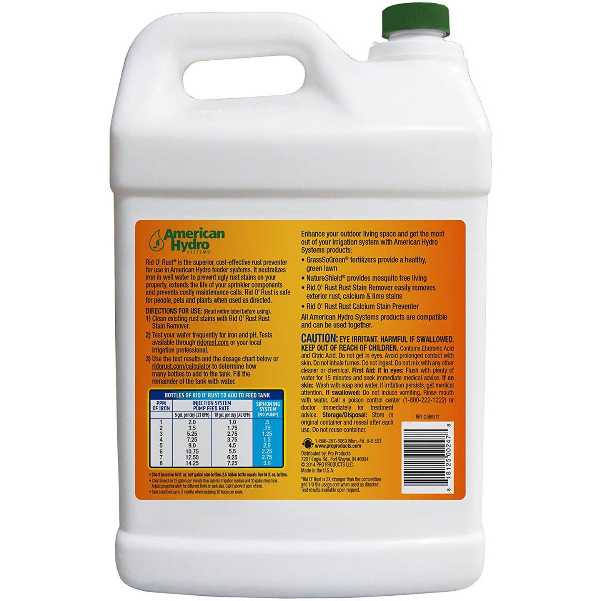 American Hydro Systems RR1-2.5 Rid O' Rust 2X Concentrate Rust Preventer (2.5 Gallon Container) - Parts and Accessories - 105.45 - DiscountFilterStore.com