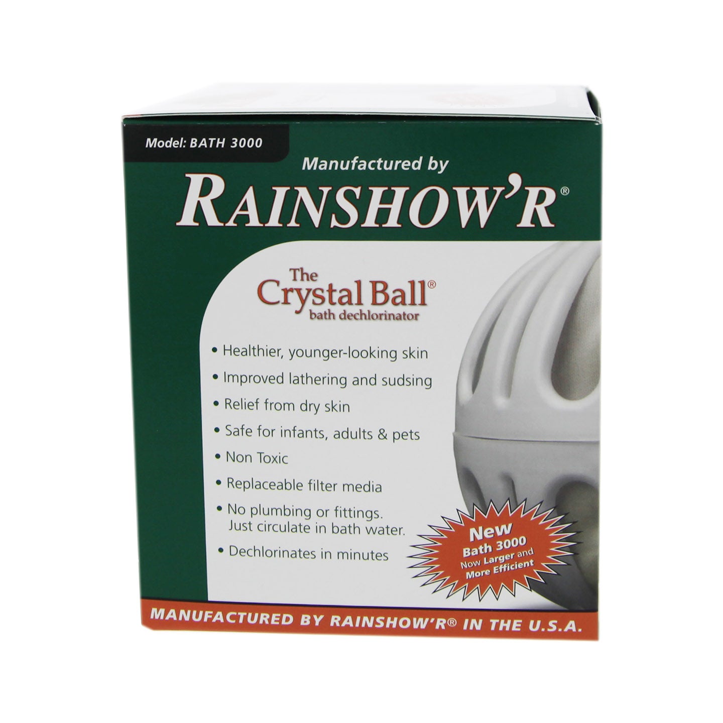 Rainshower BATH-3000 Crystal Ball Bath Dechlorinator - Shower & Bath Filters - 43.3 - DiscountFilterStore.com