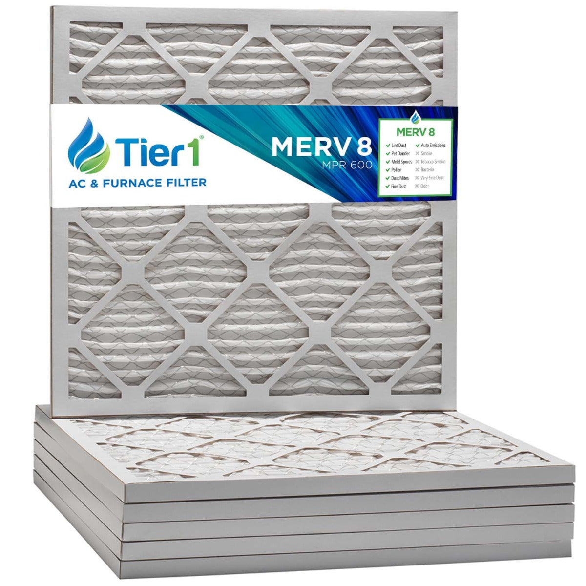 10x10x1 Merv 8 Universal Air Filter By Tier1 (6-Pack) - Air Filters - 66.3 - DiscountFilterStore.com