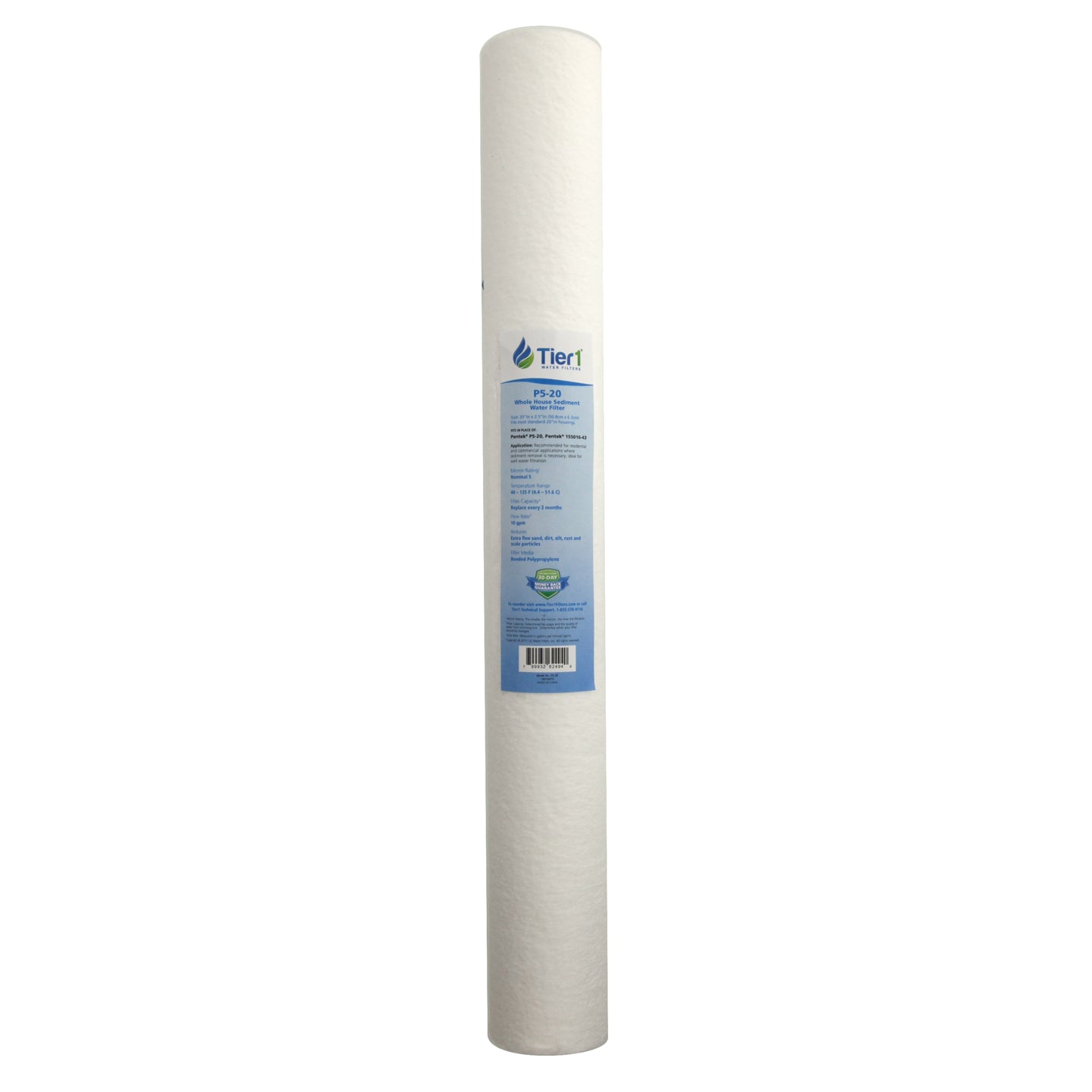 P5 155014-43 Pentek Spun Polypropylene Filter Cartridge Comparable Replacement Kit with O-ring and Lubricant by Tier1 - Whole House Cartridges - 15.08 - DiscountFilterStore.com