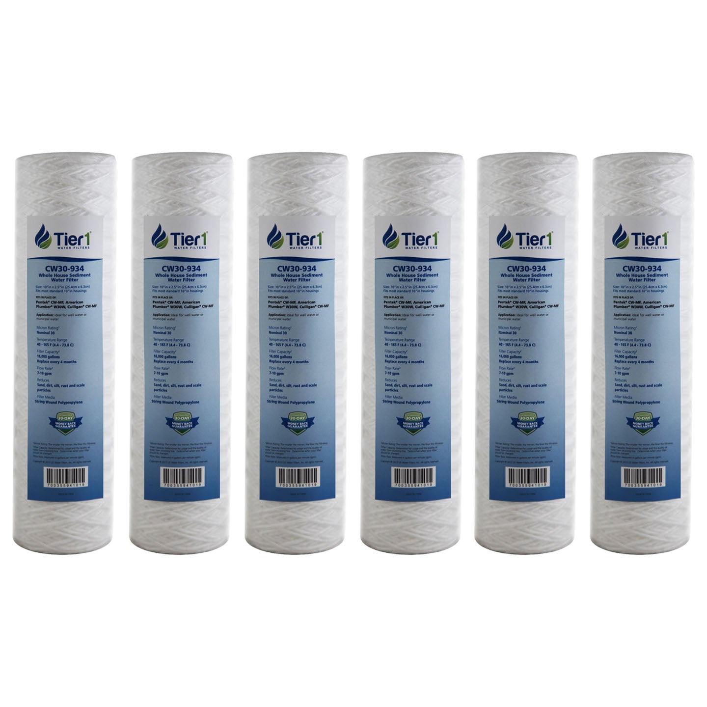 CW-MF Pentek Comparable Whole House Sediment Water Filter by Tier1 - Whole House Cartridges - 6.21 - DiscountFilterStore.com