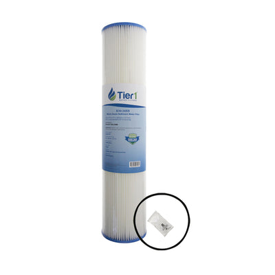 R30-20BB 155430-43 Pentek Pleated Polyester Filter Cartridge Comparable Replacement Kit with O-ring and Lubricant by Tier1 (20 inches x 4-1/2 inches, 30 Micron) - Whole House Cartridges - 31.3 - DiscountFilterStore.com