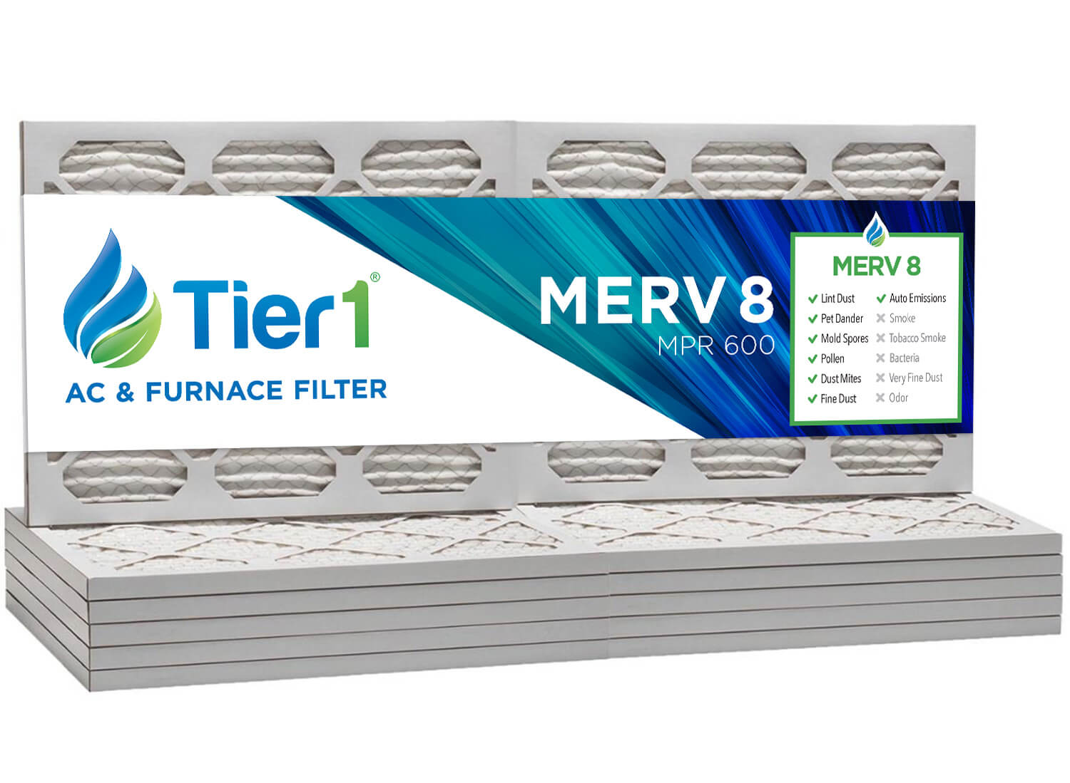 12x36x1 Merv 8 Universal Air Filter By Tier1 (6-Pack) - Air Filters - 92.6 - DiscountFilterStore.com