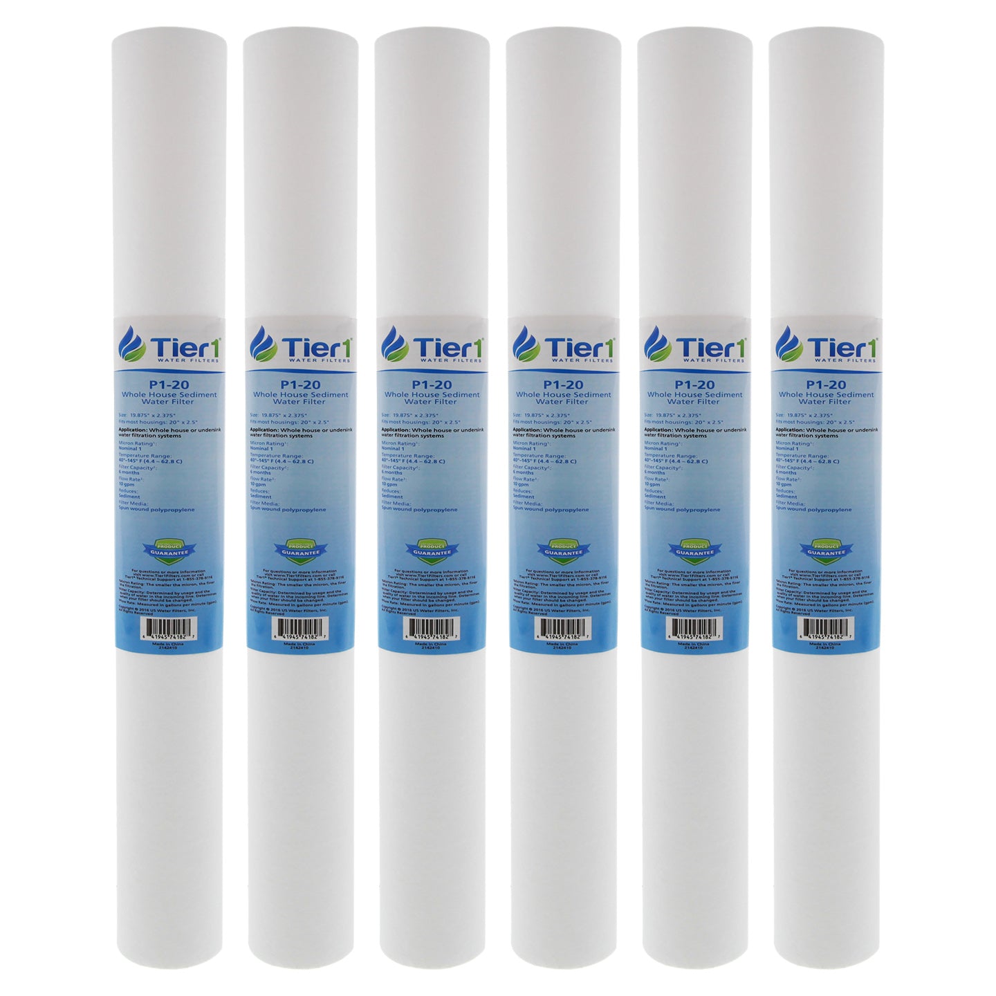 P1-20 Pentek Comparable Sediment Water Filter by Tier1 - Whole House Cartridges - 12.14 - DiscountFilterStore.com