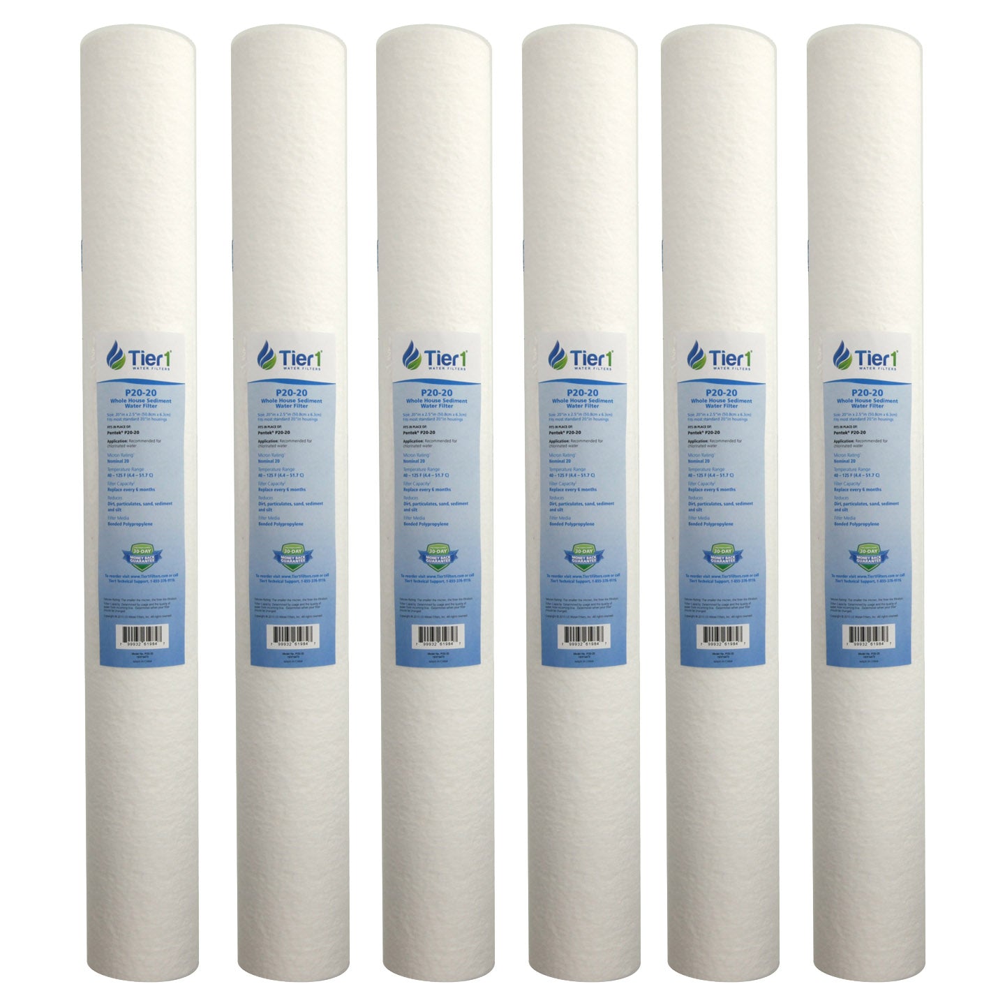 P20-20 Tier1 Sediment Water Filter - Whole House Cartridges - 12.42 - DiscountFilterStore.com