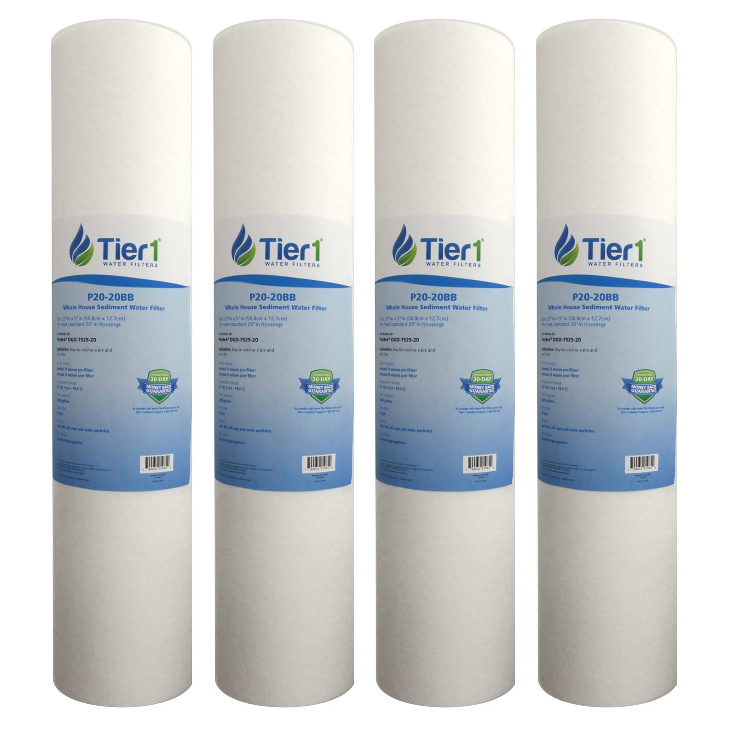 DGD-7525-20 Pentek Comparable Whole House Replacement Sediment Filter Cartridge by Tier1 - Whole House Cartridges - 16.58 - DiscountFilterStore.com