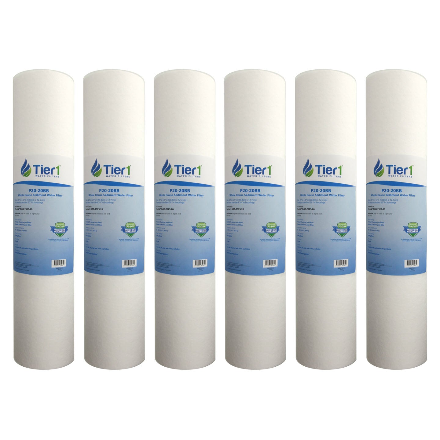 DGD-7525-20 Pentek Comparable Whole House Replacement Sediment Filter Cartridge by Tier1 - Whole House Cartridges - 16.58 - DiscountFilterStore.com