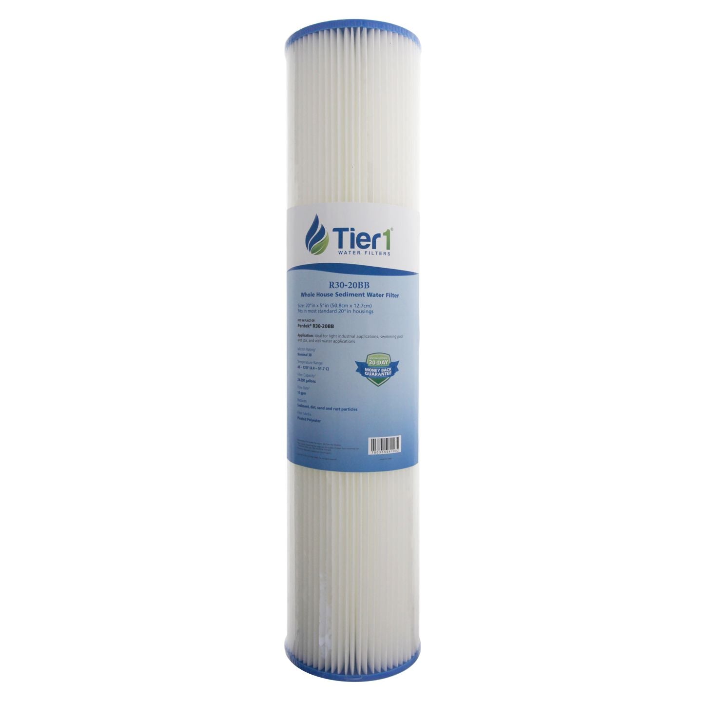 R30-20BB Pentek Comparable Whole House Sediment Water Filter by Tier1 - Whole House Cartridges - 25.09 - DiscountFilterStore.com