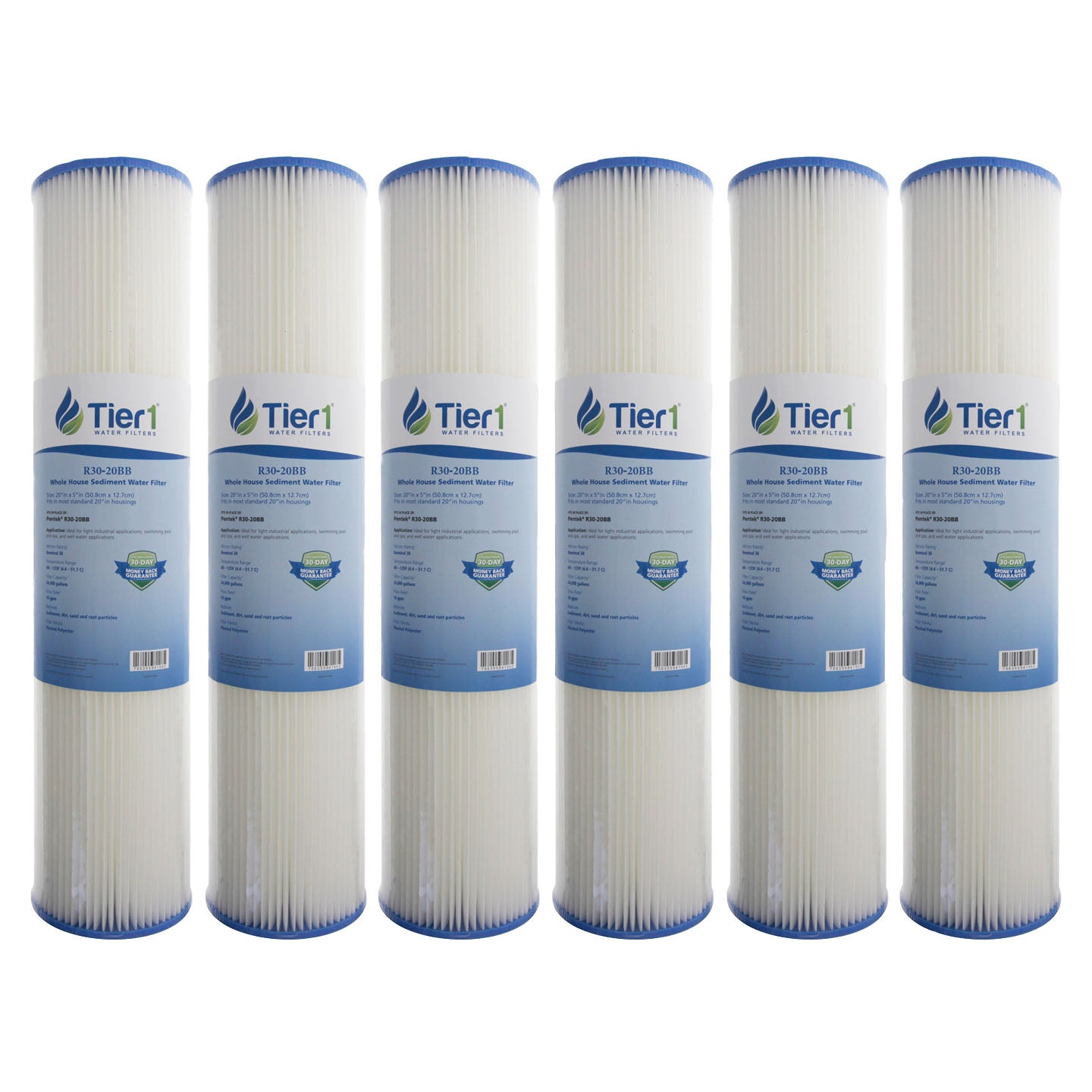 R30-20BB Pentek Comparable Whole House Sediment Water Filter by Tier1 - Whole House Cartridges - 25.09 - DiscountFilterStore.com