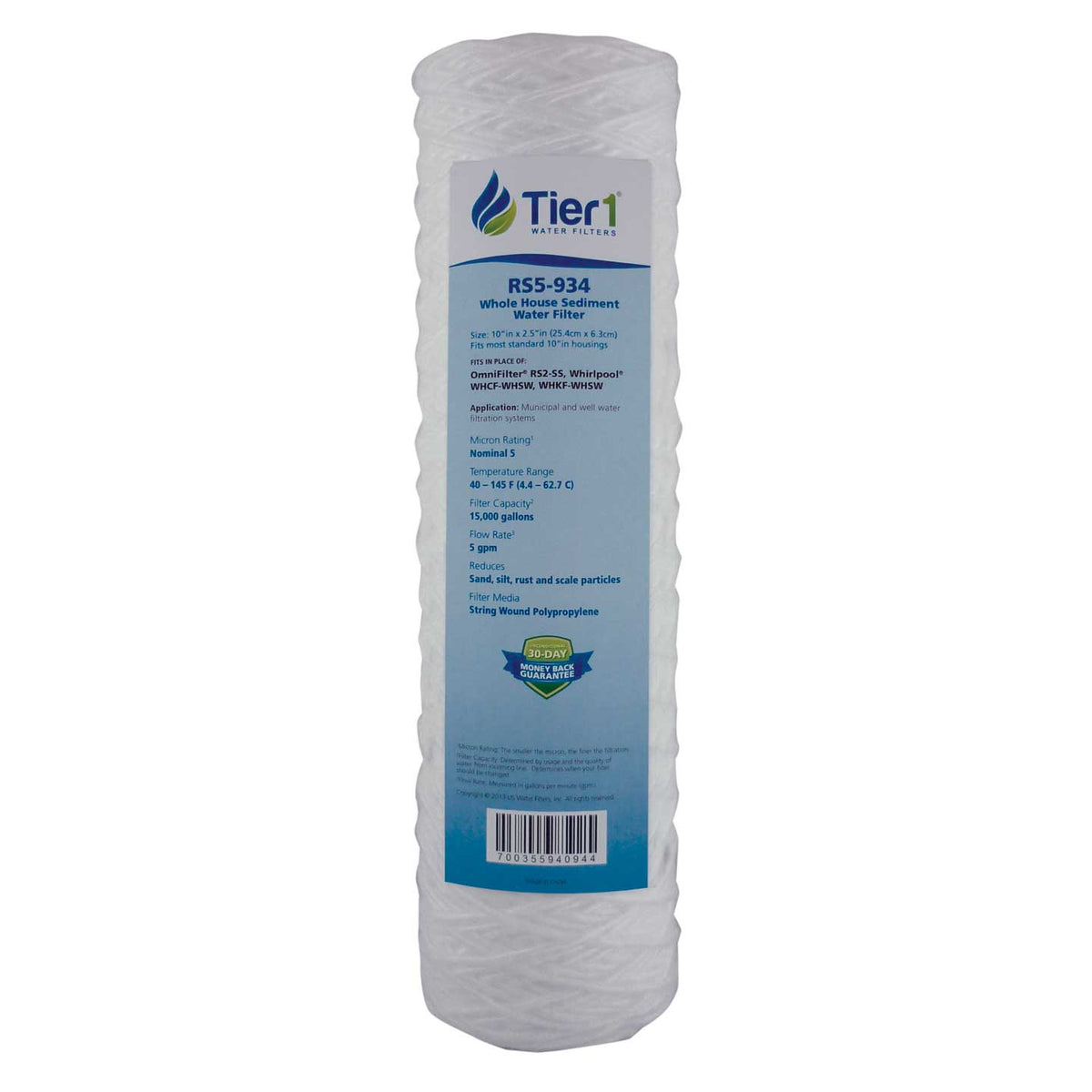 RS2SS OmniFilter Comparable Whole House Water Filter by Tier1 - Whole House Cartridges - 5.17 - DiscountFilterStore.com