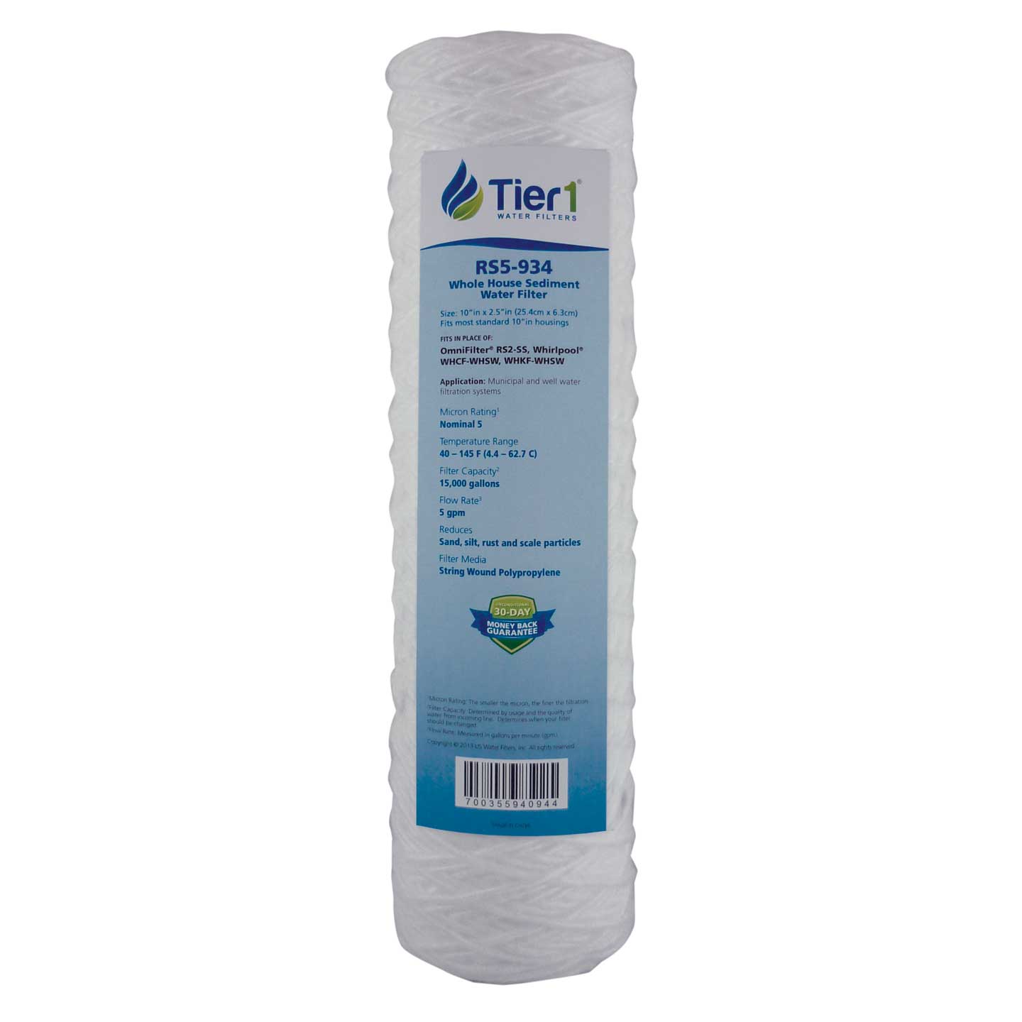 RS2SS OmniFilter Comparable Whole House Water Filter by Tier1 - Whole House Cartridges - 5.17 - DiscountFilterStore.com