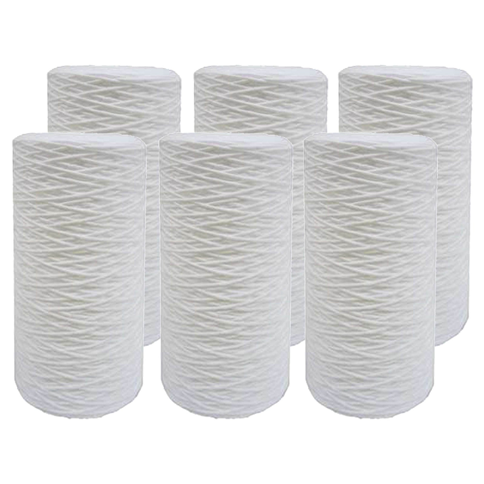 10 inch x 4.5 inch String-Wound Sediment Water Filter by Tier1 (5 Micron) - Whole House Cartridges - 15.04 - DiscountFilterStore.com