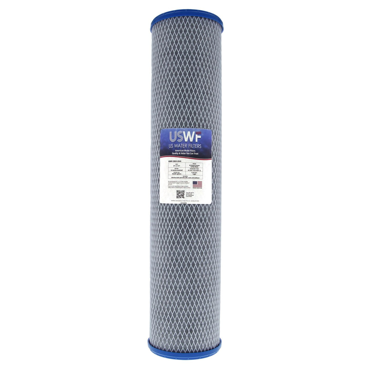 USWF Coconut Carbon Block Filter 0.5 Micron 20"x4.5" - Whole House Cartridges - 104.94 - DiscountFilterStore.com