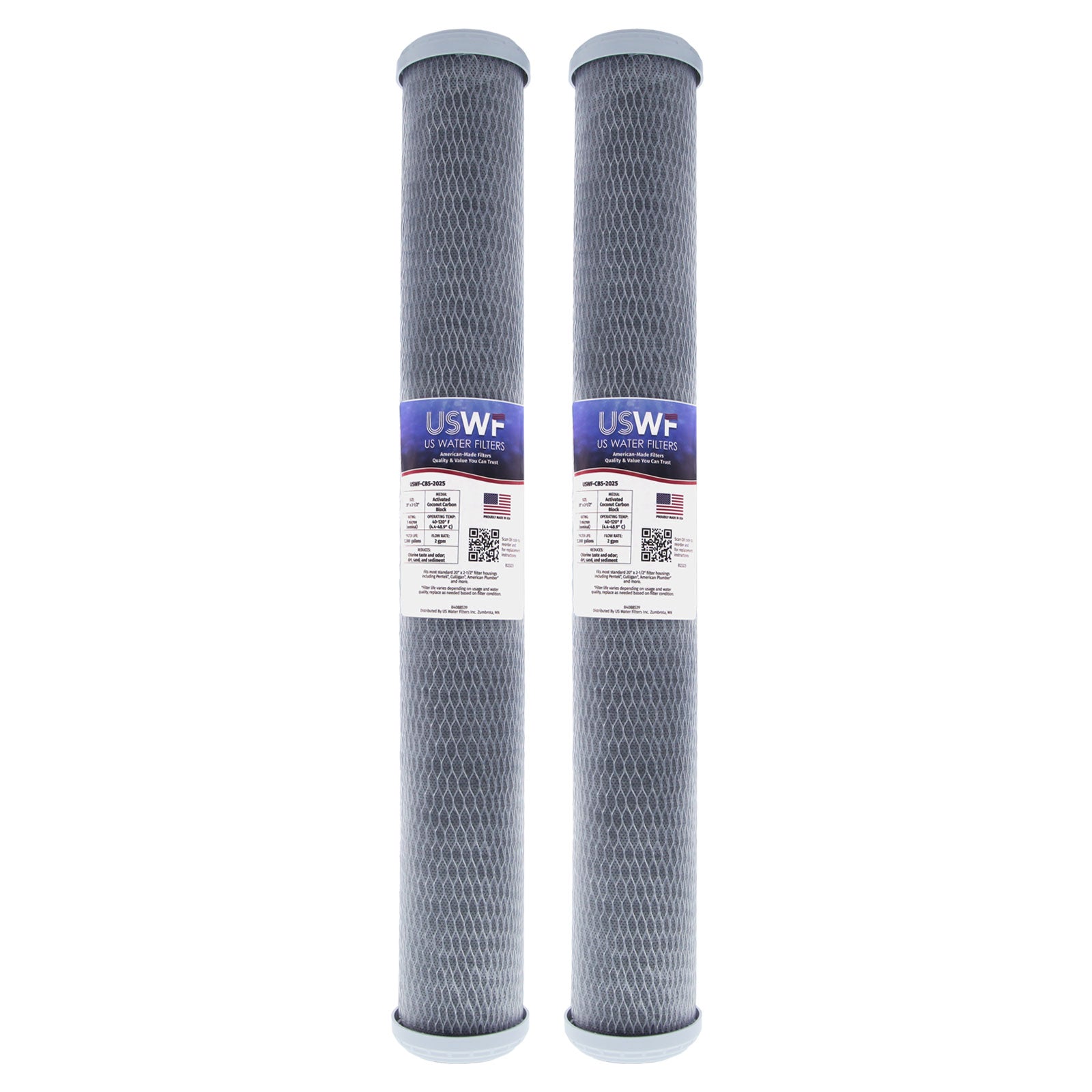 USWF Coconut Carbon Block Filter 5 Micron 20"x2.5" - Whole House Cartridges - 29.69 - DiscountFilterStore.com