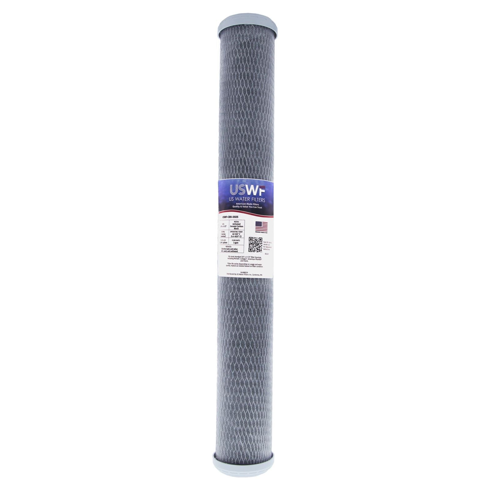 USWF Coconut Carbon Block Filter 5 Micron 20"x2.5" - Whole House Cartridges - 29.69 - DiscountFilterStore.com