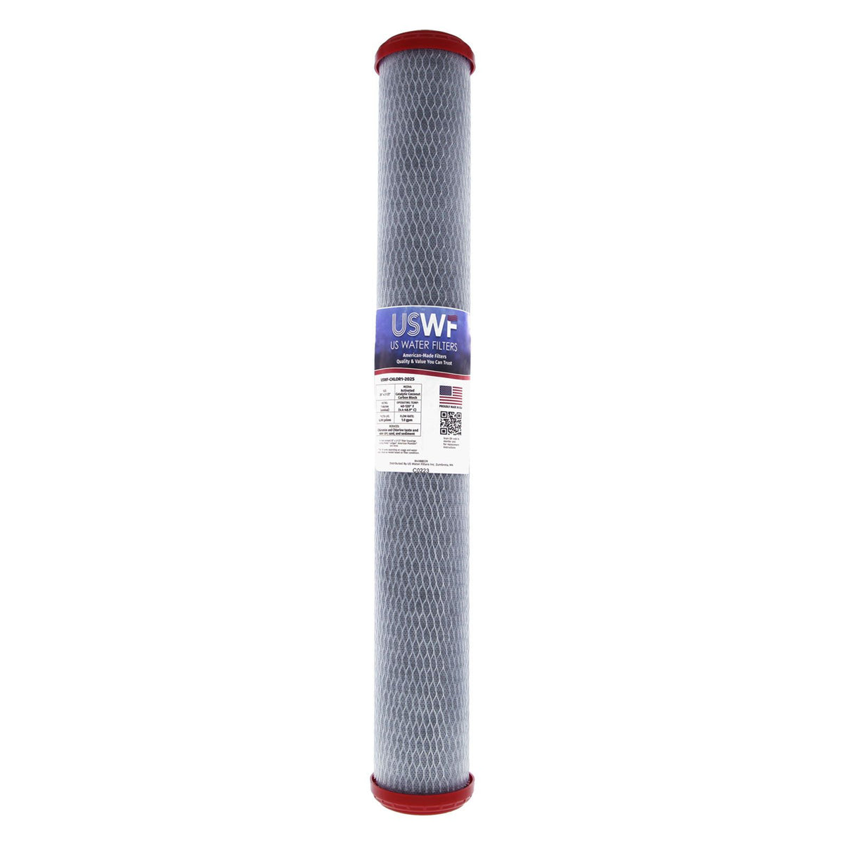 USWF Chloramine Reducing Filter Catalytic Carbon Block 1 Micron 20"x2.5" - Whole House Cartridges - 68.49 - DiscountFilterStore.com