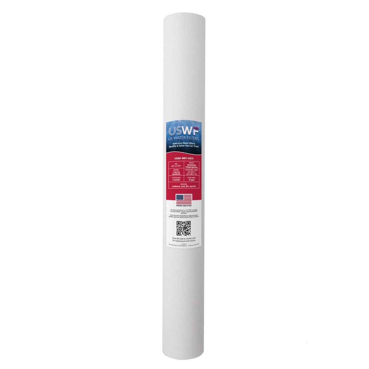 USWF 1 Micron 20"x2.5" Melt Blown Sediment Filter - Whole House Cartridges - 6.79 - DiscountFilterStore.com