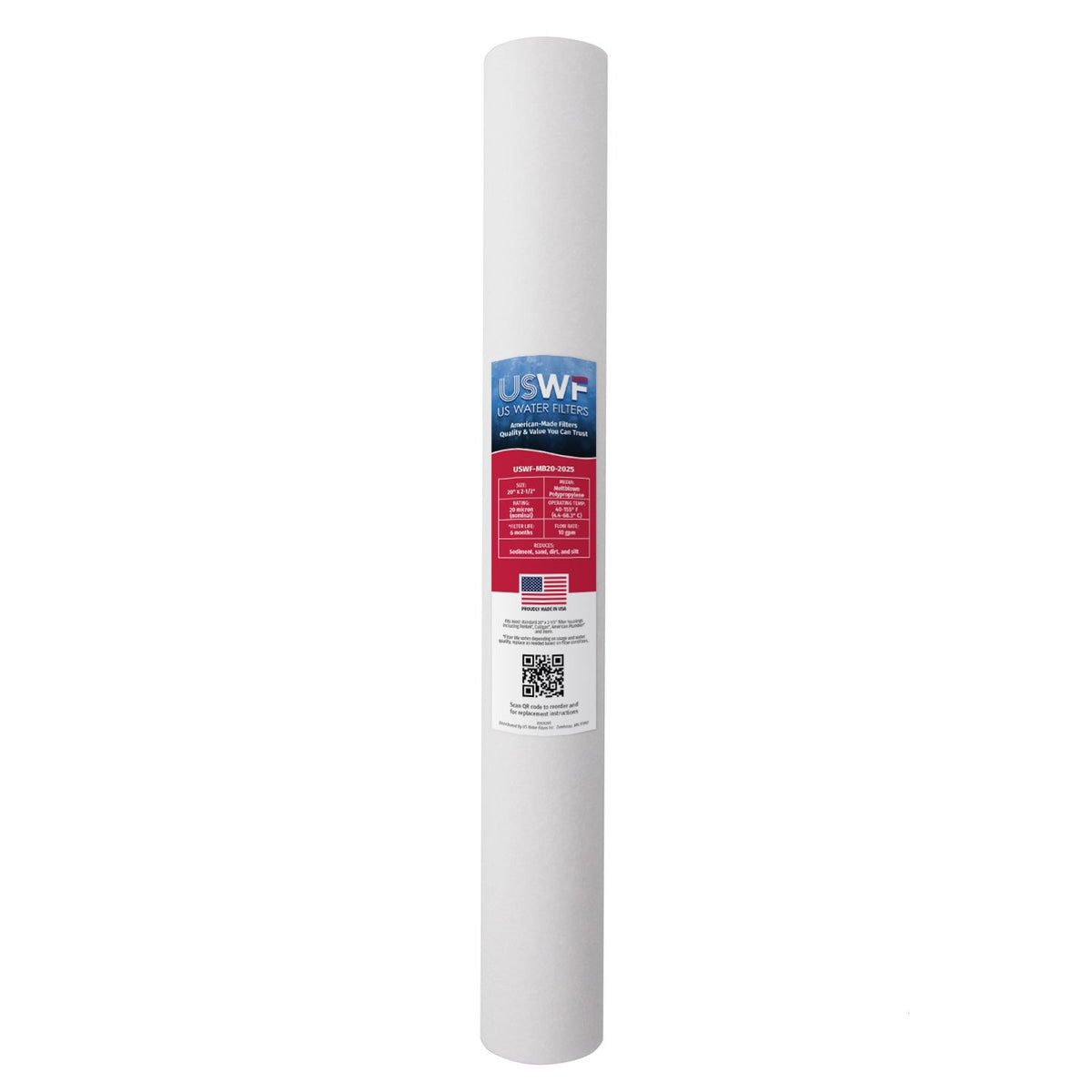 USWF 20 Micron 20"x2.5" Melt Blown Sediment Filter - Whole House Cartridges - 6.79 - DiscountFilterStore.com