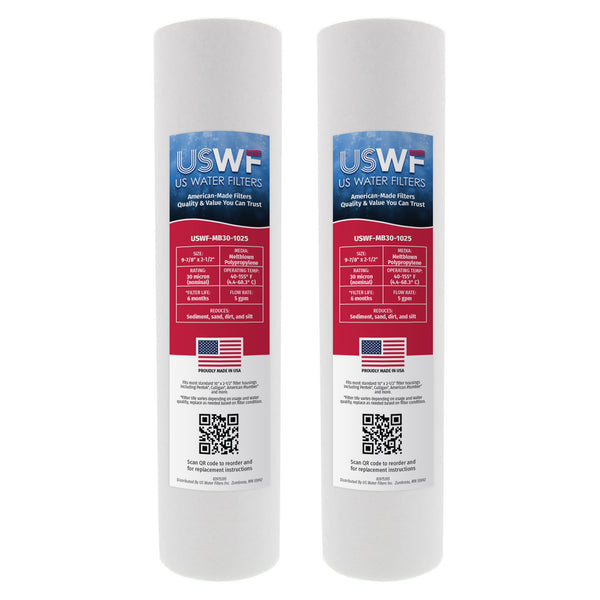 USWF 30 Micron 10"x2.5" Melt Blown Sediment Filter - Whole House Cartridges - 6.79 - DiscountFilterStore.com