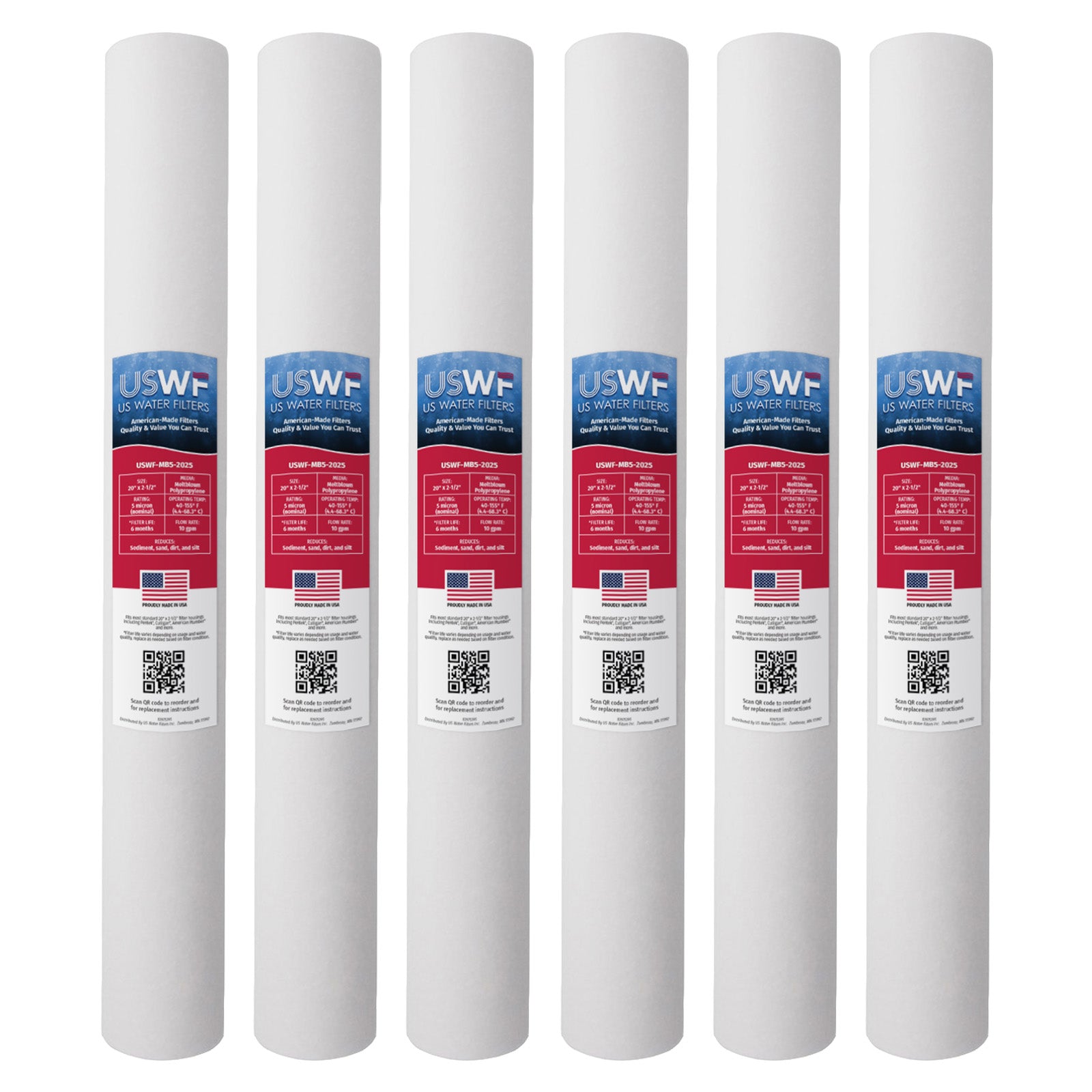 USWF 5 Micron 20"x2.5" Melt Blown Sediment Filter - Whole House Cartridges - 7.13 - DiscountFilterStore.com