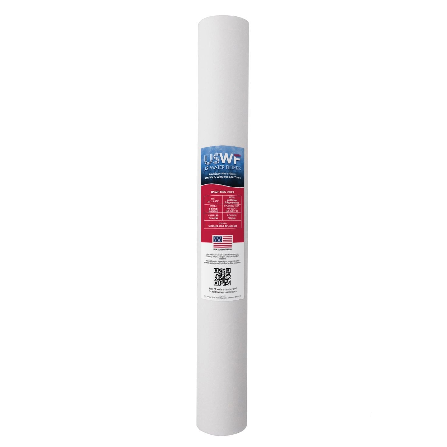 USWF 5 Micron 20"x2.5" Melt Blown Sediment Filter - Whole House Cartridges - 7.13 - DiscountFilterStore.com