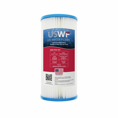 USWF 20 Micron 10"x4.5" Pleated Polyester Sediment Filter - Whole House Cartridges - 13.18 - DiscountFilterStore.com