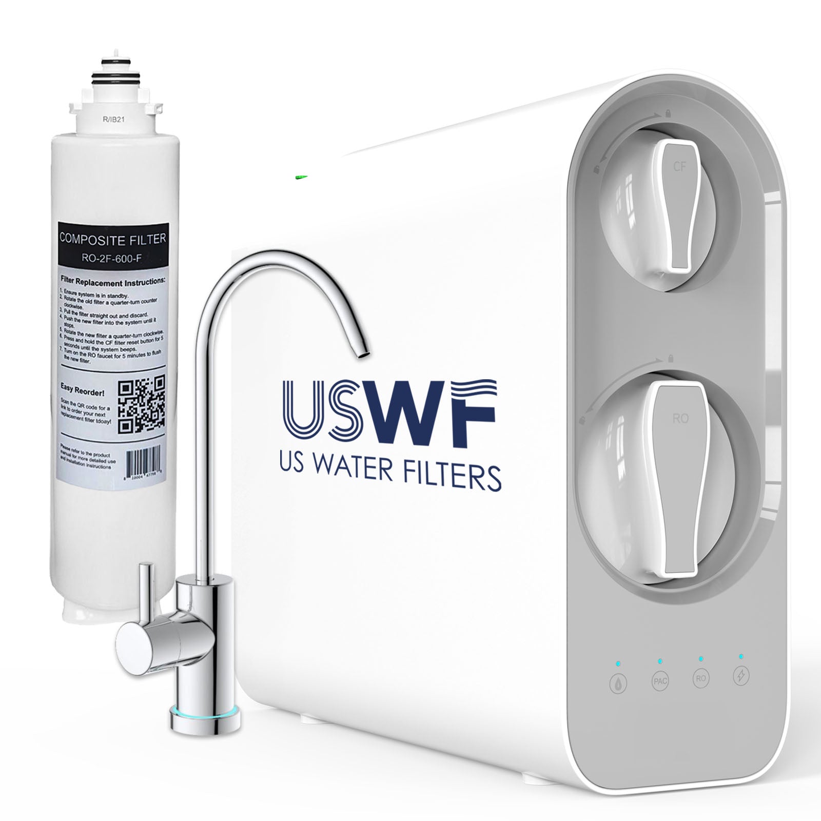 USWF Tankless RO Water Filter System – Reduces Fluoride, Lead, PFAS & more - Inline & RO Filters - 153.59 - DiscountFilterStore.com