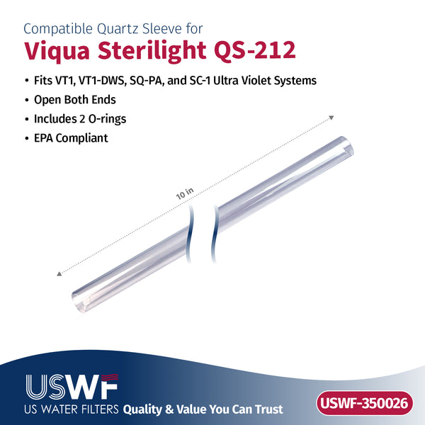 USWF Replacement for VIQUA S212-QL UV Lamp/Sleeve Combo | Fits the VIQUA SQ-PA, SC1, & VT-1 Series UV Systems - Whole House Systems - 62.51 - DiscountFilterStore.com