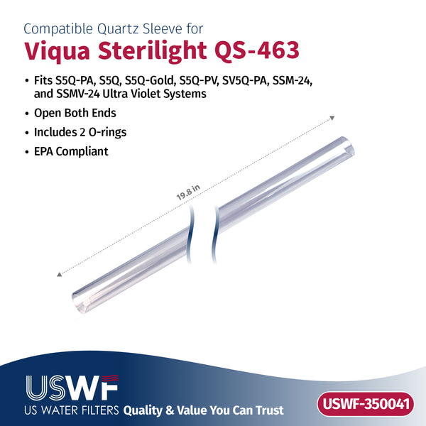USWF Replacement for VIQUA S463-QL UV Lamp/Sleeve Combo | Fits the VIQUA S5Q, SV5Q-PA, & SSM-24 Series UV Systems - Whole House Systems - 70.22 - DiscountFilterStore.com