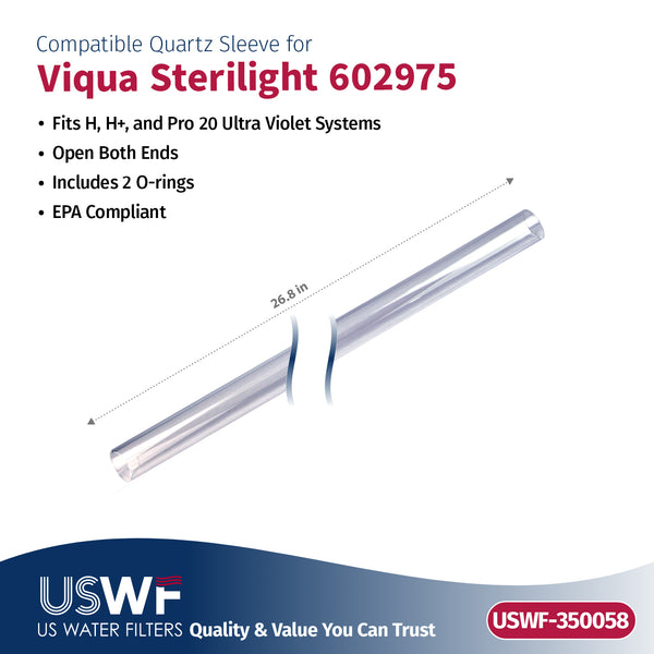 USWF Replacement for VIQUA 602850-102 UV Lamp/Sleeve Combo | Fits the VIQUA H/H+, & Pro 20 Series UV Systems - Whole House Systems - 159.91 - DiscountFilterStore.com