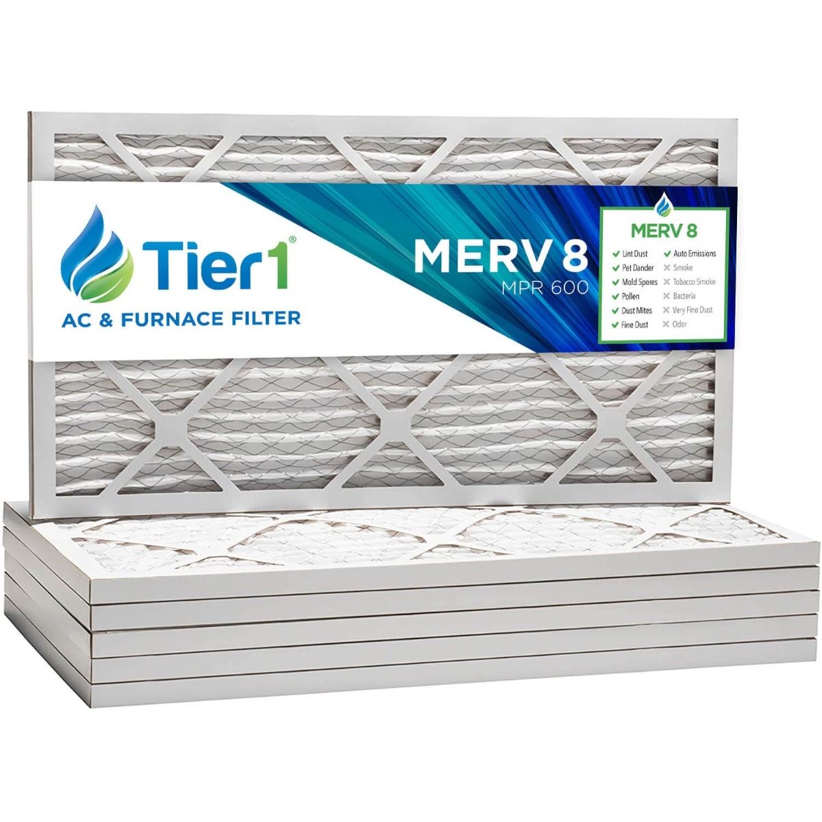 14x25x1 Merv 8 Universal Air Filter By Tier1 (6-Pack) - Air Filters - 59.92 - DiscountFilterStore.com